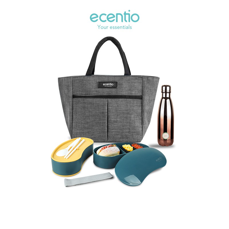 

ecentio Ganda Lapis Makan Siang lunch box set/kotak bekal/Bento box/Free Sumpit&Spoon/lunch bag