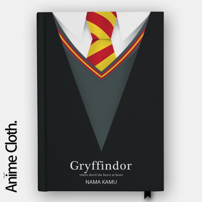 Buku Gryffindor Harry Potter Uniform Custom Nama Notebook Jurnal Diary Agenda Notebook