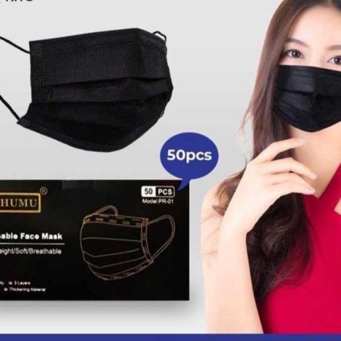 Promo!!! Masker Medis 3 Ply Disposable Mask Earloop 1 Box Isi 50 Pcs Nyaman Saat Digunakan Dan Ada Kawat Penahan Dibagian Hidung Berkualitas Terbaik