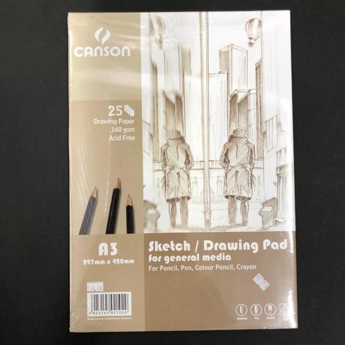 

Canson Drawing Sketch Pad A3 160Gr 25 Lembar