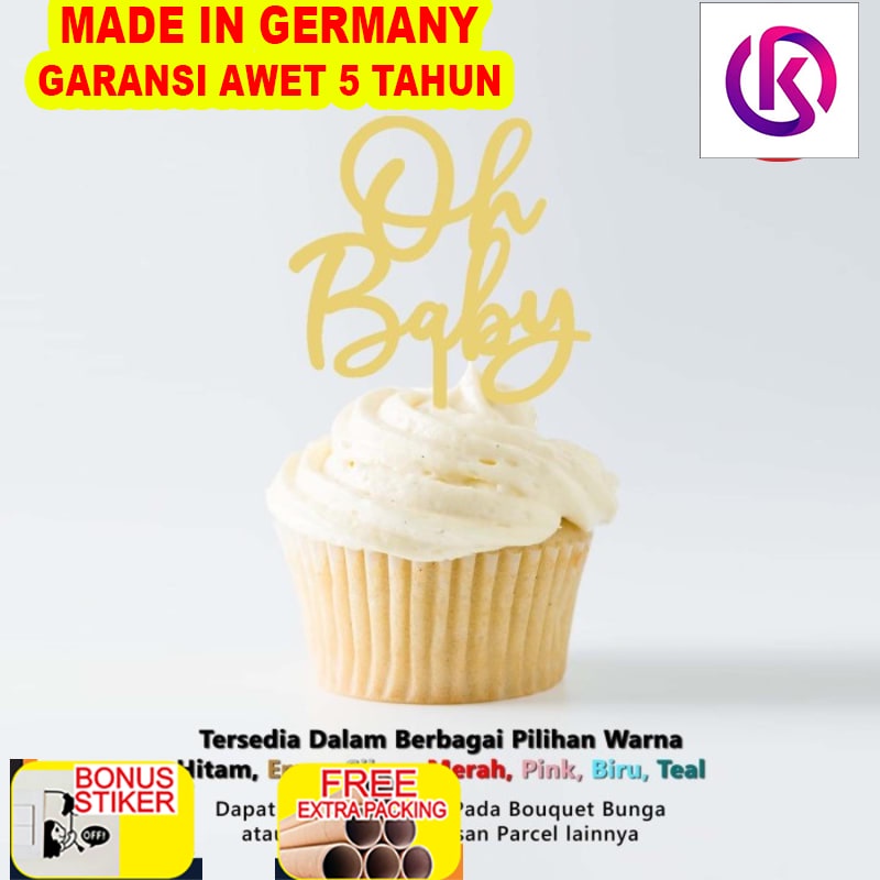 

Promo Cup Cake Topper MINI - OH BABY - Topper Kue Baby Shower Kecil