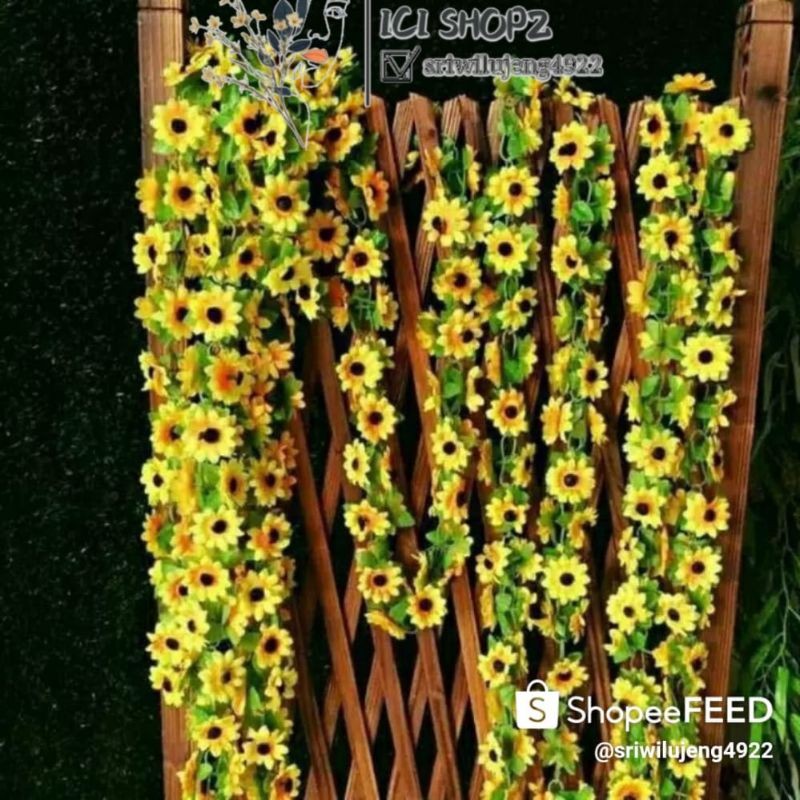 Bunga Matahari Rambat 72 & 26 Bunga / Bunga Artificial-1