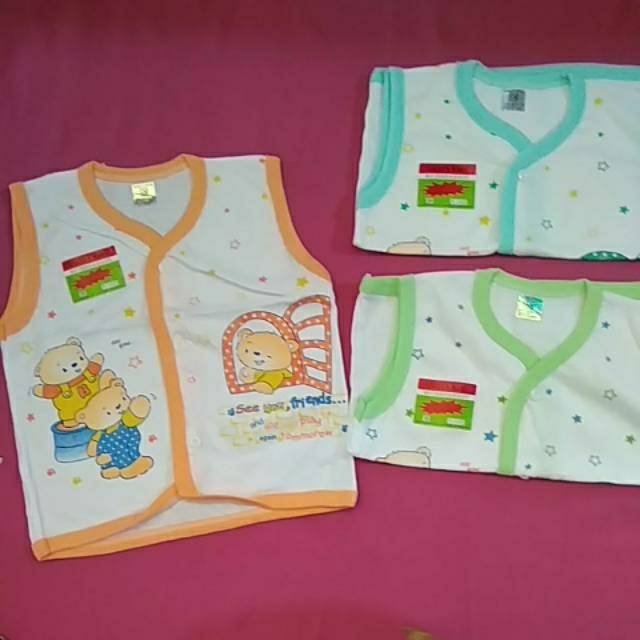 baju bayi lengan kutung usia 12m isi 3