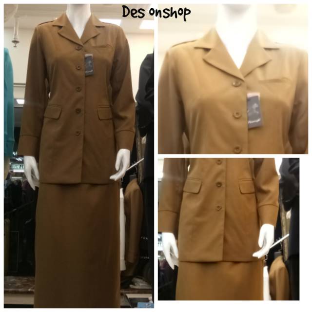 Stelan blazer pns pemda pangkat saku 3 princesfa