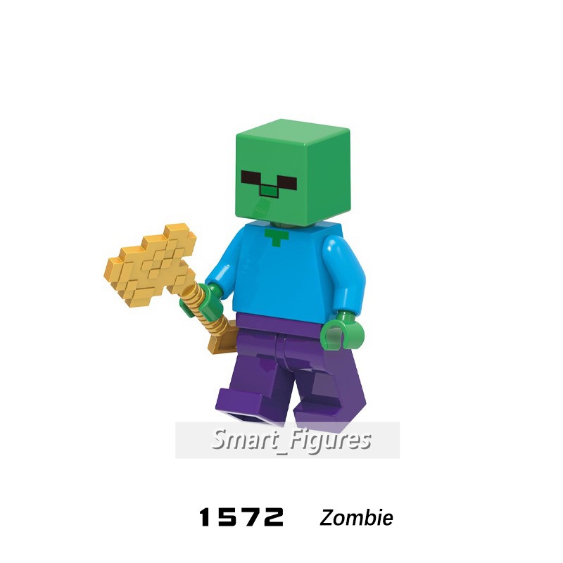 X0295 Mainan Action Figure Minecraft Iron Golem Alex Steve Enderman Skeleton Mini Untuk Koleksihadiah Anak