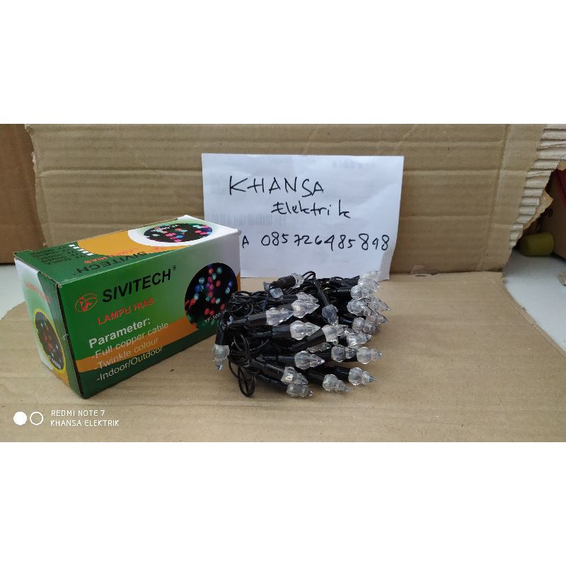 Lampu Hias motif kabel hitam