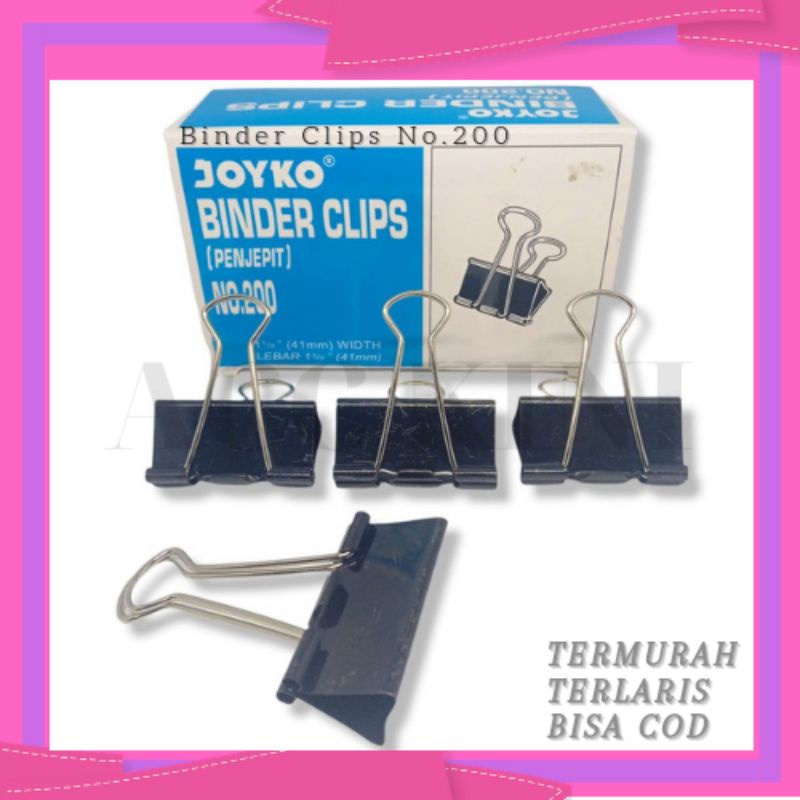 

Acckini - Penjepit Kertas Joyko No.200 / Binder Clips / Penjepit Kertas / Alat Perlengkapan Kantor / Termurah Terlaris Bisa COD