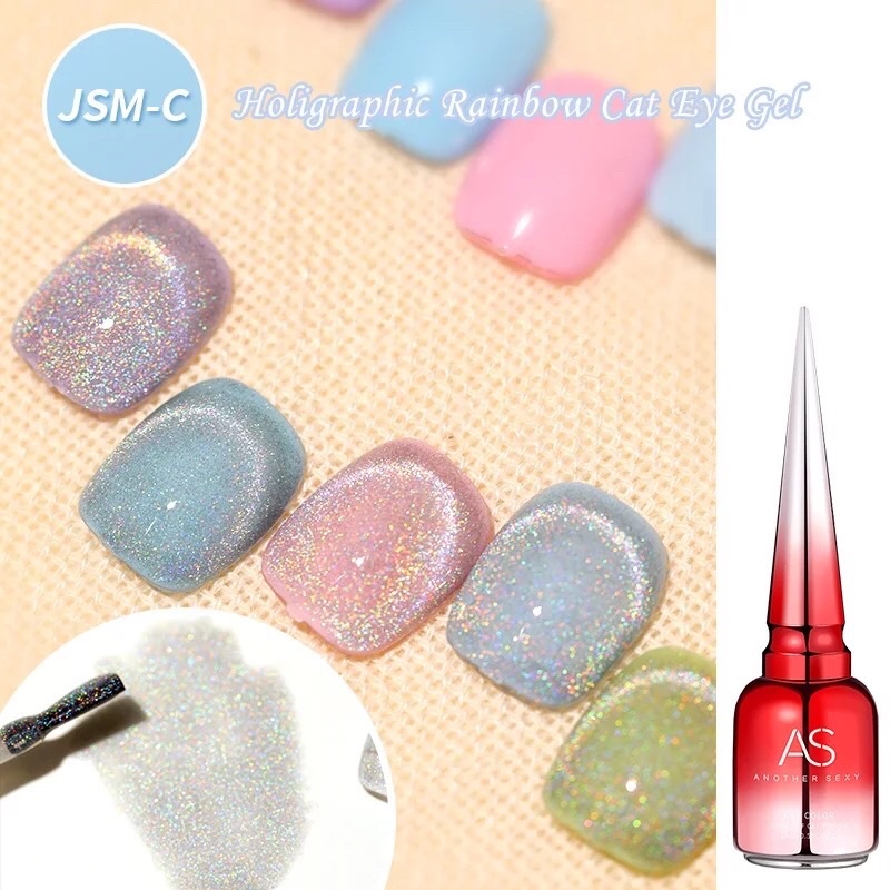 [FLASHES] JSM-C Universal Holigraphic Rainbow Cat Eye Gel Nail Polish