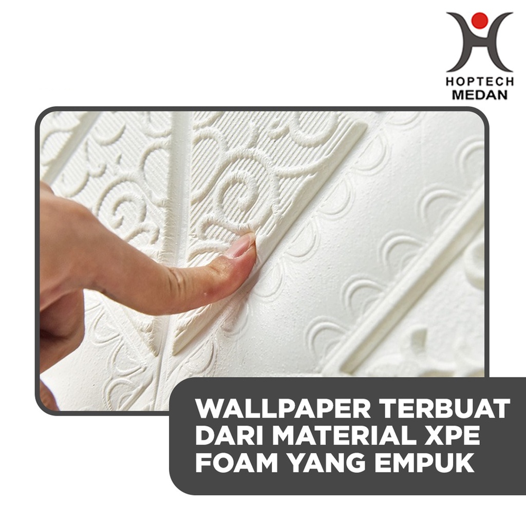 Wallpaper 3D FOAM / Walpaper Dinding 3D Motif Foam Batik More High Quality / Wallfoam Sticker Tembok