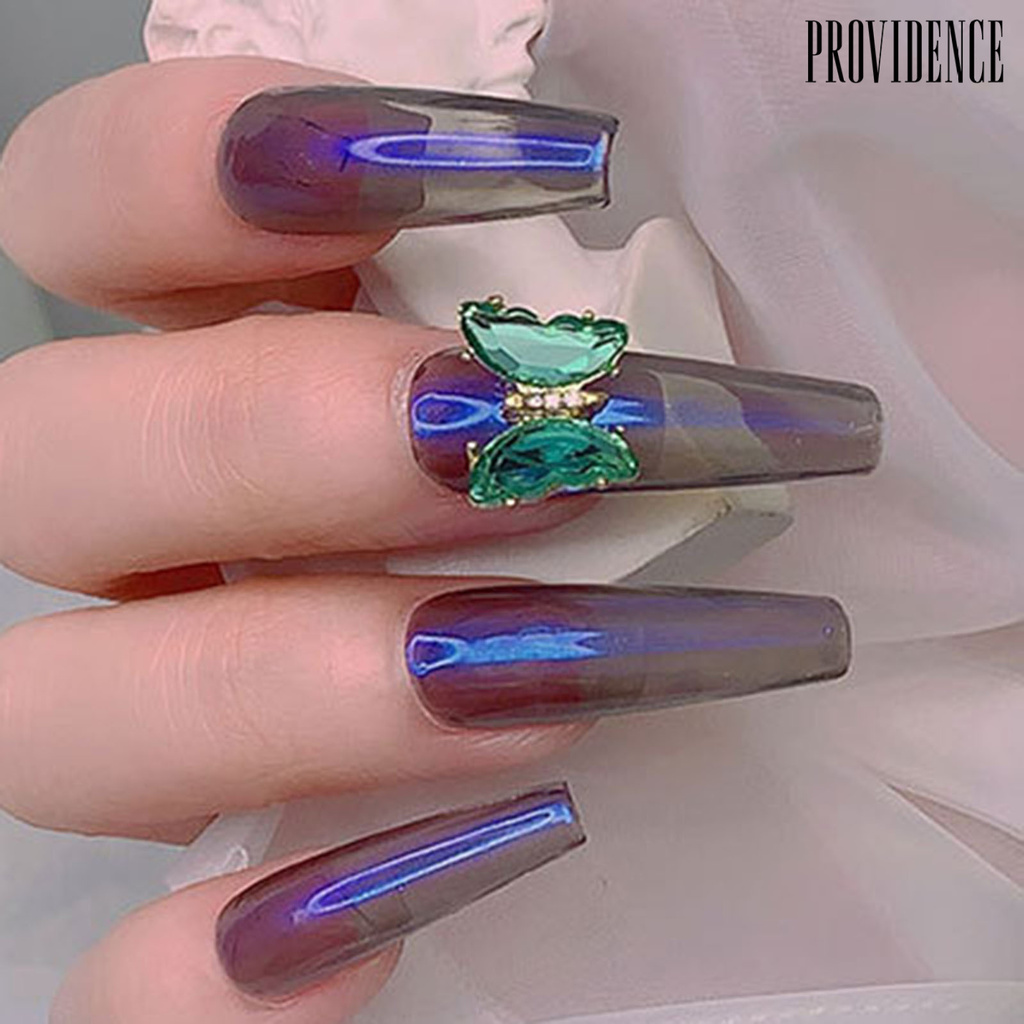 Providence 5pcs / Set Ornamen Kupu-Kupu Kristal 3d Multi Warna Dekorasi Manicure / Nail Art