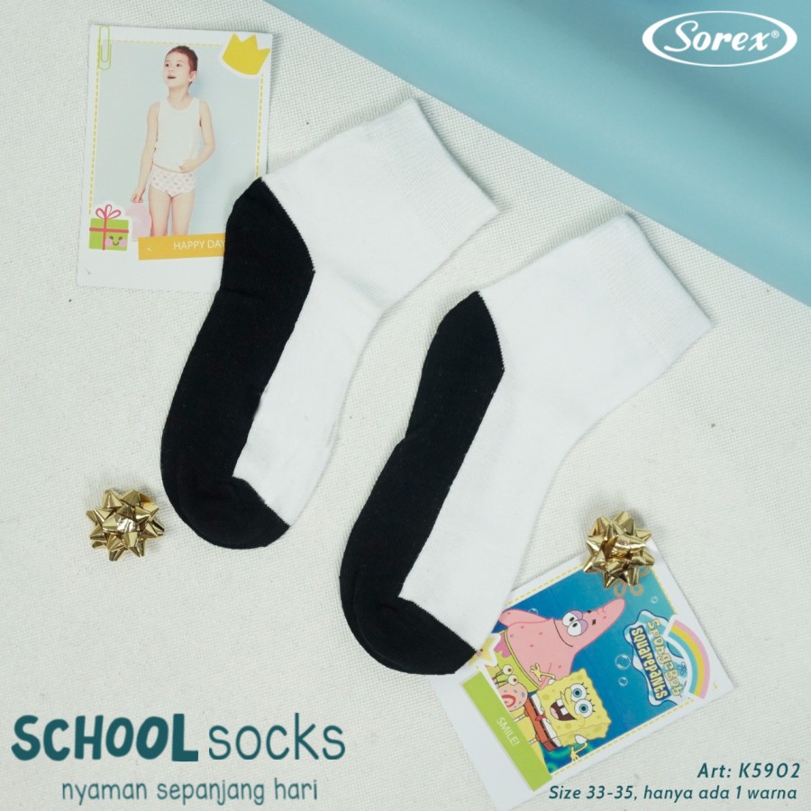 kaos kaki anak sekolah sorex k 5901 5902 5903 5904 5905 uk 23-42