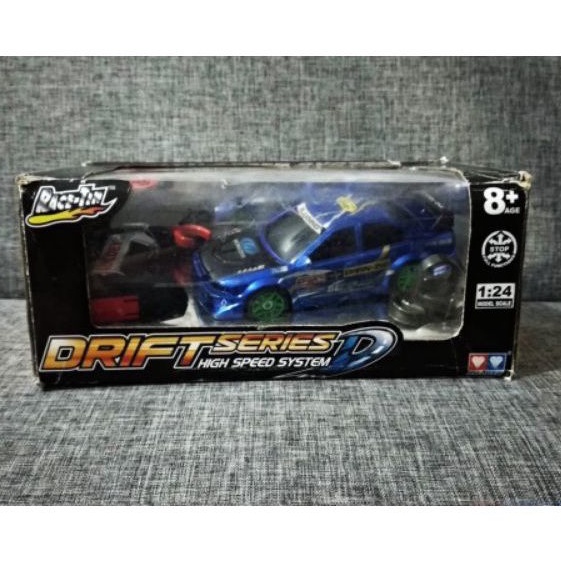 RC Auldey Race Tin Drift Series Lancer Evo Biru