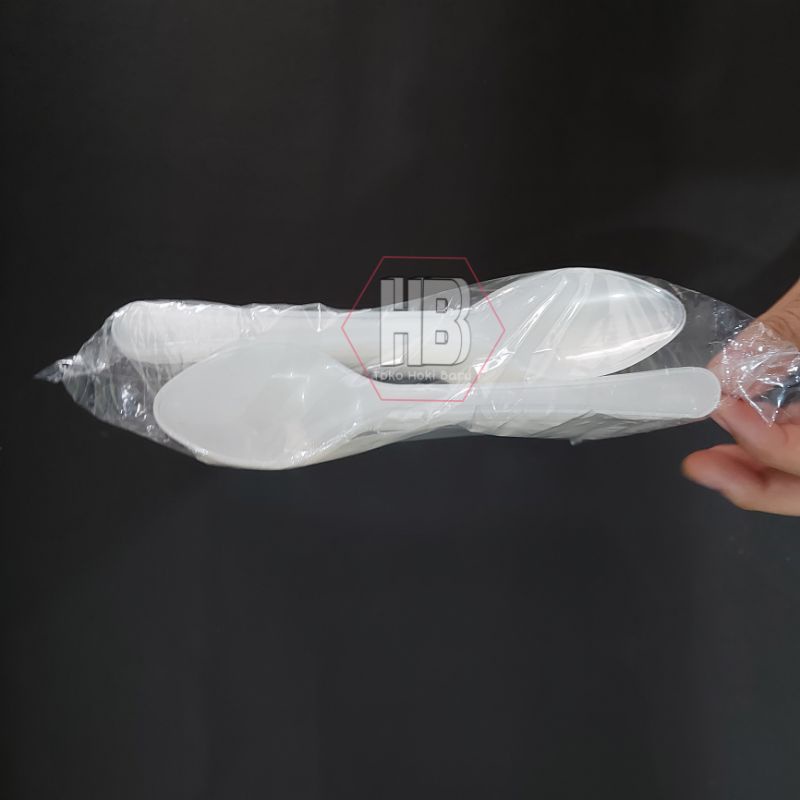 Sendok Makan / Sendok Plastik Bening Sendok Makan Plastik Meiji (100Pcs)