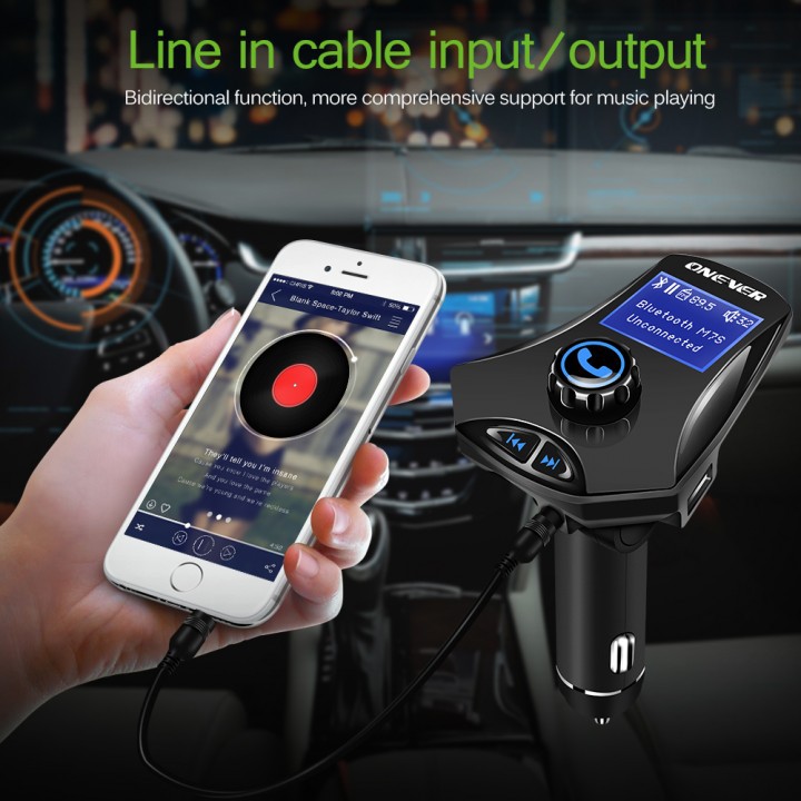 M7S Bluetooth Car Charger MP3 Player BluetoothKit FM Transmitter TF Card U-Disk Port