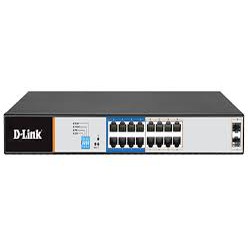 POE SWITCH HUB D-LINK DGS-F1018P-E 16 PORT