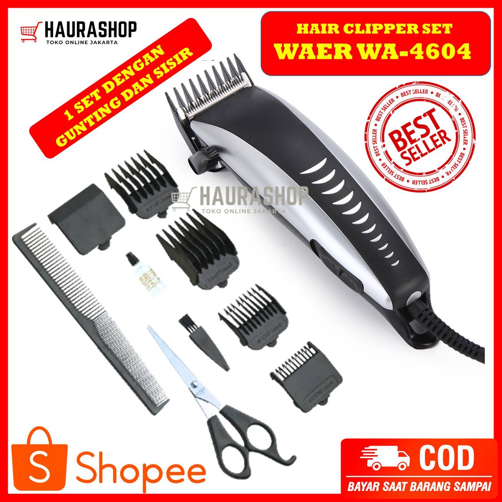 Alat Cukur Rambut Listrik Hair Clipper Waer 4604