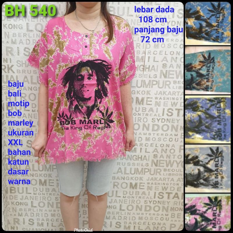 tokoabelgrosir BH540 baju bali bob marley dasar warna