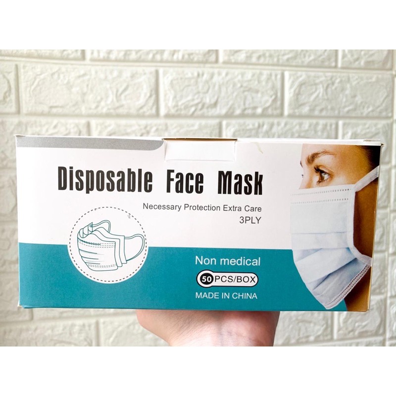 MASKER WAJAH 3PLY EARLOOP 1BOX ISI 50PCS SUDAH BNIP-7