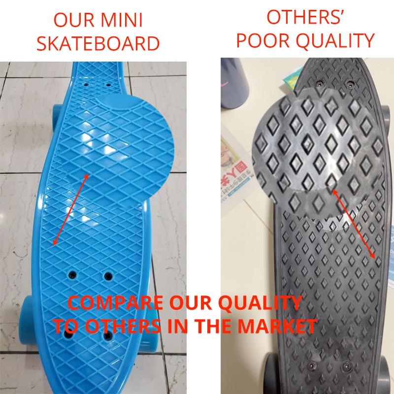 Skateboard Mini Ukuran 56cm | Papan Penny Kualitas Premium | Papan Pennyboard | Papan Cruiser Pendek