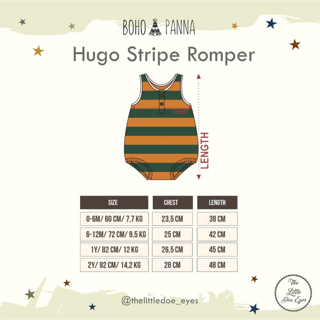 Bohopanna Hugo Romper - Romper Bayi