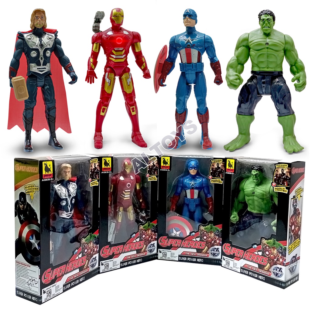 Action Figure Super Hero Avengers Hulk Thor Ironman Captain America