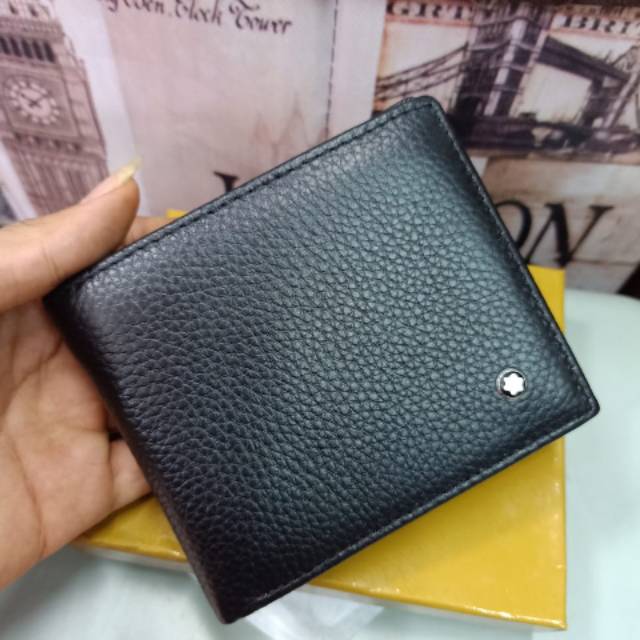 Dompet pria mont blanc black leather