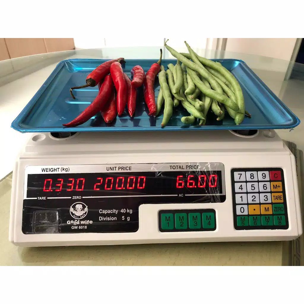 Digital Computing Scale 40kg Double Display/Timbangan Buah  ANQI 1888