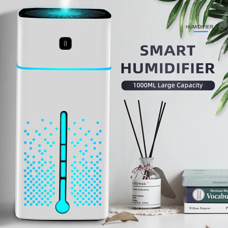 Humidifier Air Aromaterapi Difuser Pelembab Udara Penjernih Udara Air Purifier 1L