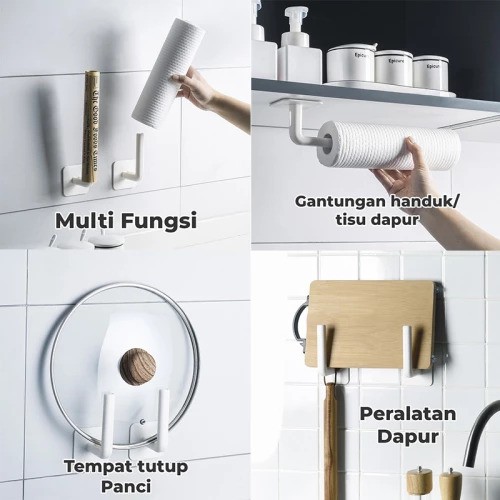 Gantungan Tempat Tissue Dapur Tisu Toilet WC Tempel Holder Tisu Roll Gulung Serbaguna