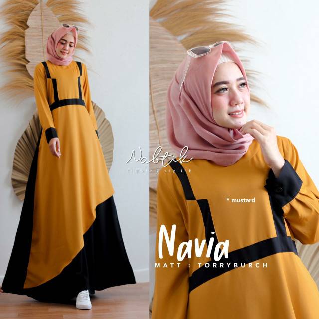 Gamis wanita (Navia) gamis simple ori by nabtik