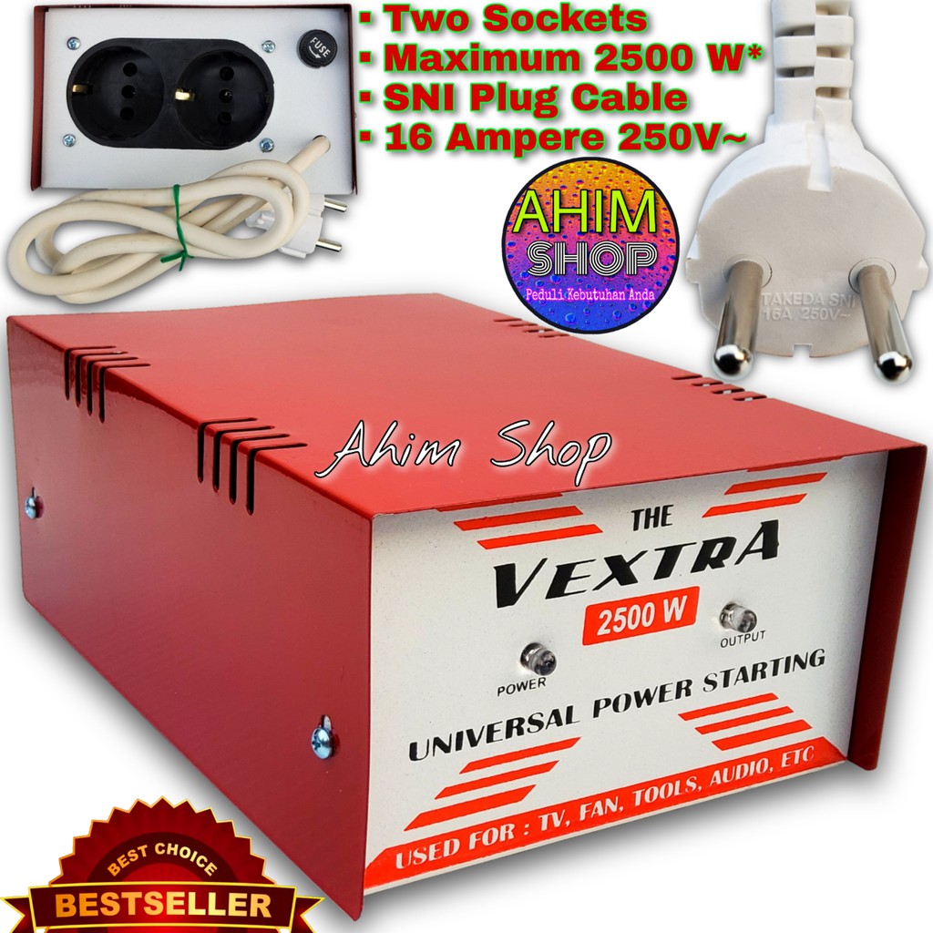 Ready The VEXTRA Dua Alat Elektronik Max 2500 W Penghemat Listrik Body Besi Auto Start Power Saving