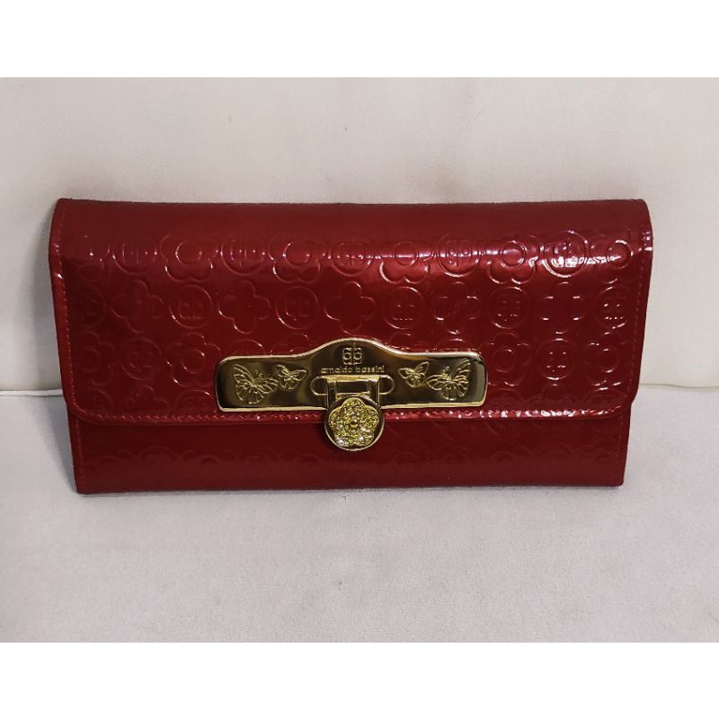 Preloved dompet merah Arnaldo Bassini like new