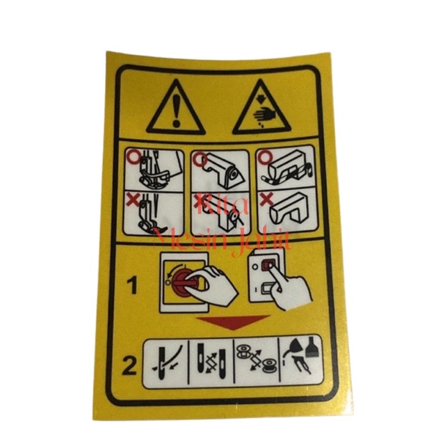 

satu pcs stiker penggunaan mesin jahit