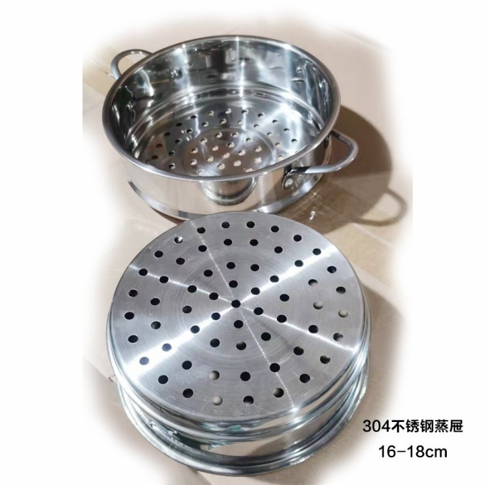 Stainless 304 pot steamer 18cm / panci kukus dengan gagang