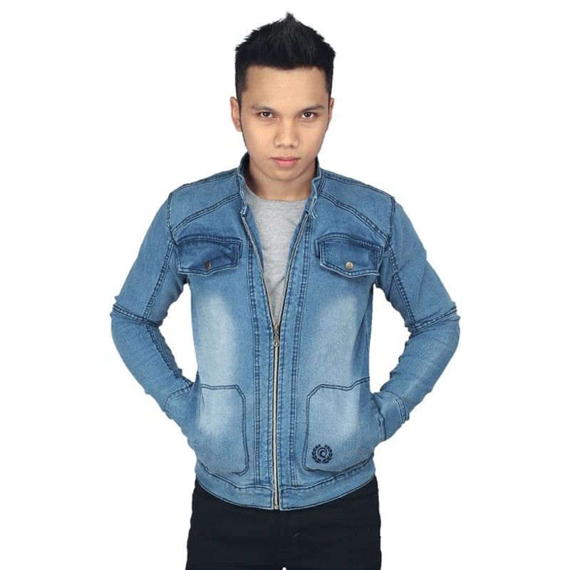 HOTSALE JAKET JEANS LEVIS PRIA WARNA BIRU MUDA WASH RNDZ ORIGINAL KEREN