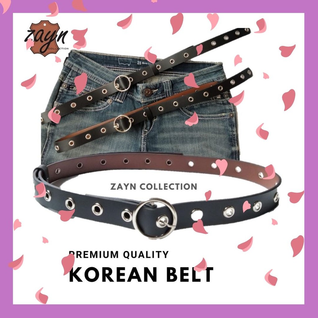 Ikat Pinggang Wanita Gaya Korea Fashion Kekinian Sabuk Cewek Kecil Ring Women Belt Terbaru