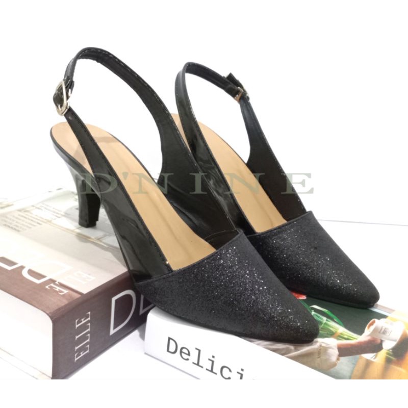 GLITA  FR 15 Heels mules gliter 7cm