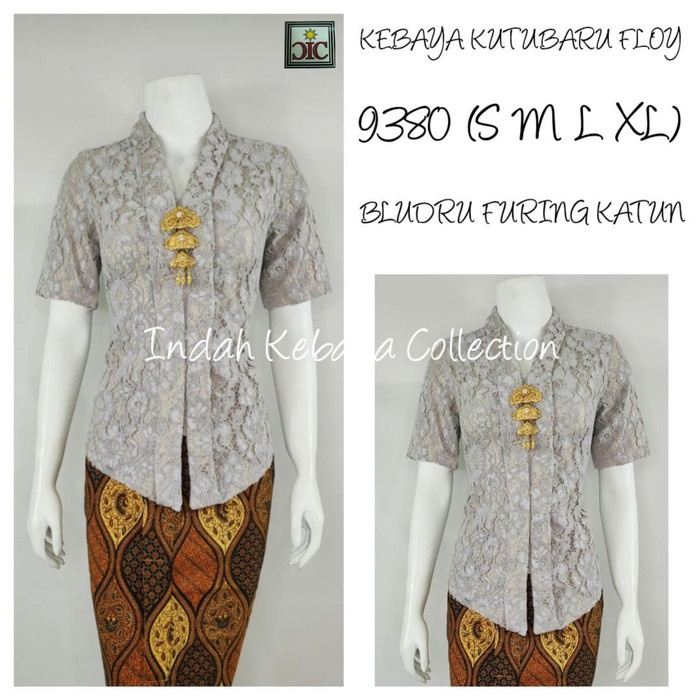 WBS 9305 | Indah Kebaya Abaya Kurung Modern Encim Kutubaru Bali Maya Murah - Abu-abu, S ORIGINAL