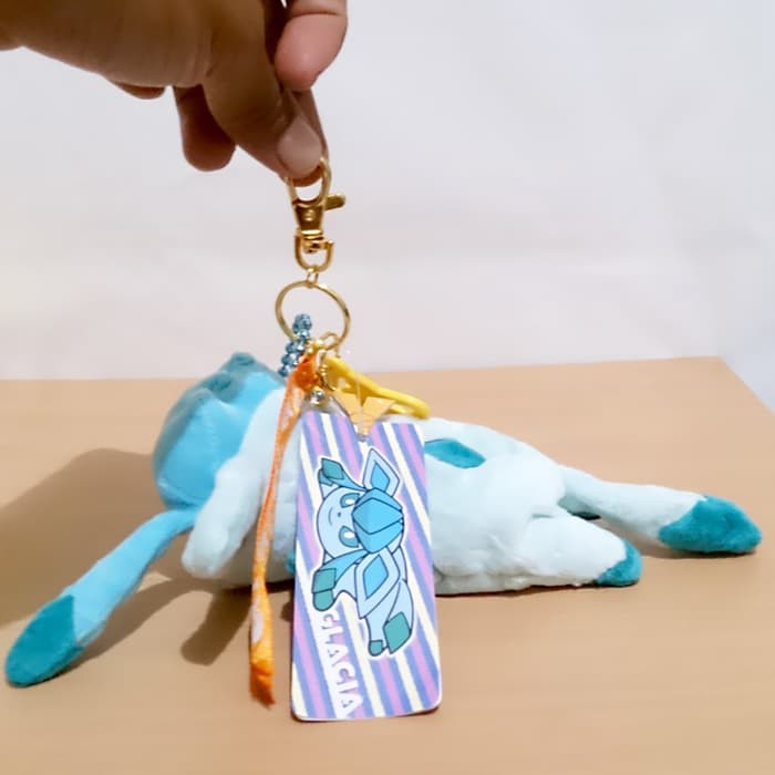 Keychain Boneka Pokemon Impor pikachu mew yadon mizugorou animal gantungan kunci