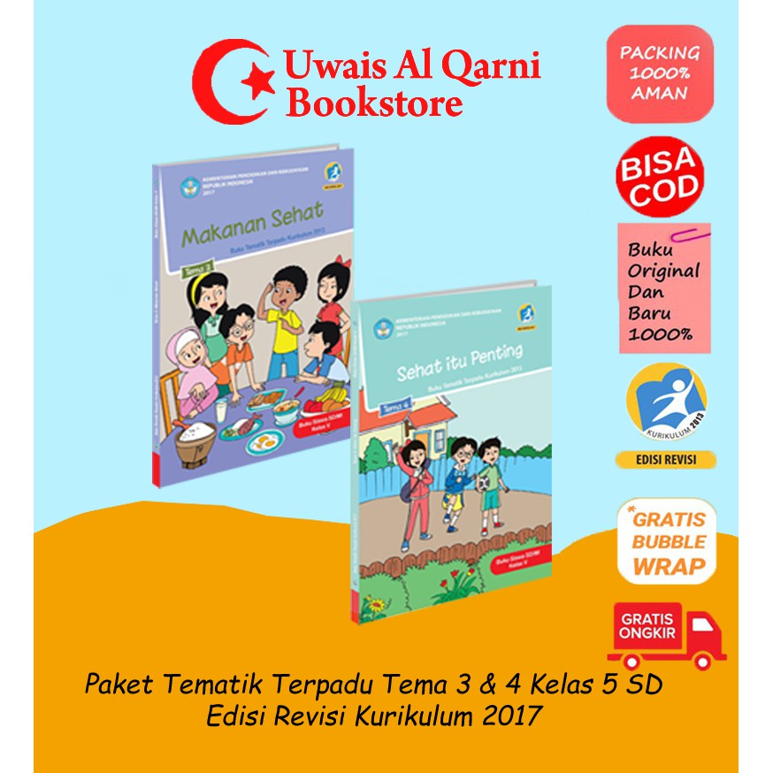 

PAKET BUKU TEMATIK SD KELAS 5 TEMA 3 DAN 4 K13 REV 2018