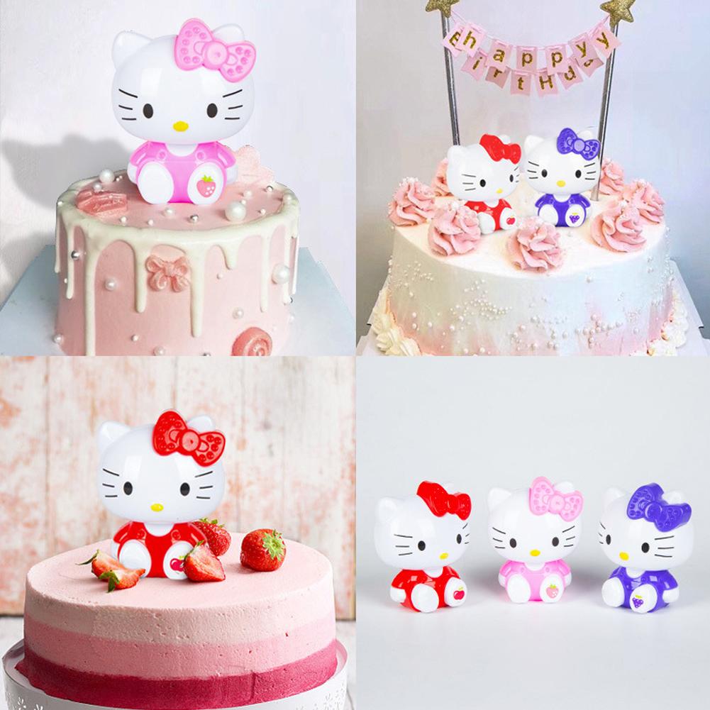 Ornamen Topper Kue Bentuk Kucing Untuk Dekorasi Pesta Ulang Tahun Anak