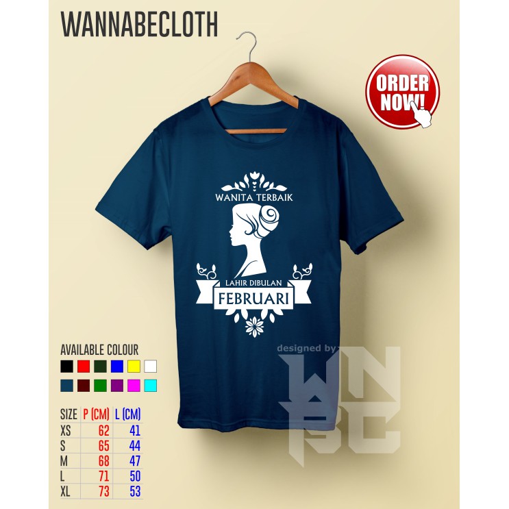Kaos Custom Kaos DTG Kaos Printing Kaos Distro Cetak Kaos Print Kaos Wanita Terbaik Lahir Februari