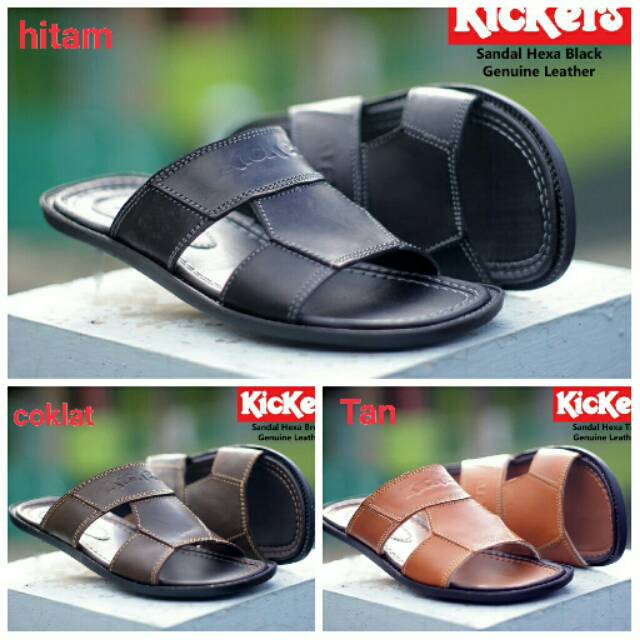 SANDAL KICKERS SLOP KULIT TERMURAH