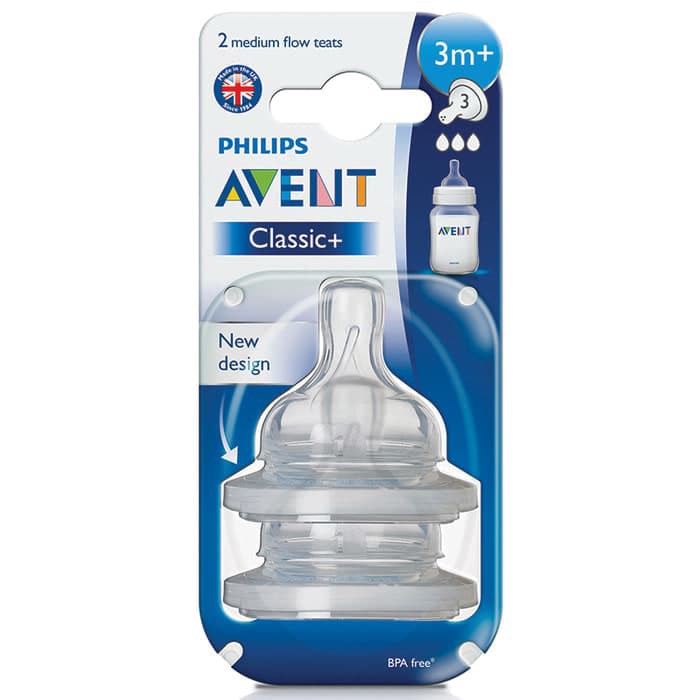 Philips Avent Teat Classic Twin Pack / Dot Avent Clasic