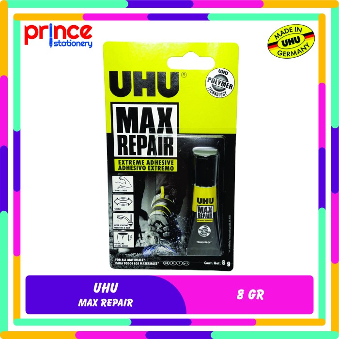 

(BISA COD) LEM UHU MAX REPAIR 8 GR