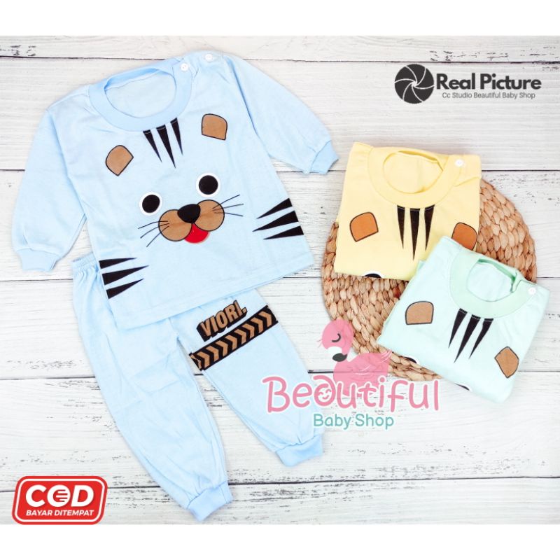 Setelan Bayi Panjang Motif Outer / Setelan Piyama Bayi / Baju Bayi Panjang / Baju Tidur Bayi / Baby.ou_