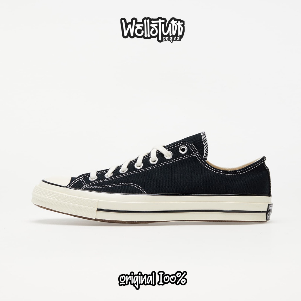 SEPATU PRIA WANITA CONVERSE 70S OX BLACK EGRET ORIGINAL 100% 162058C