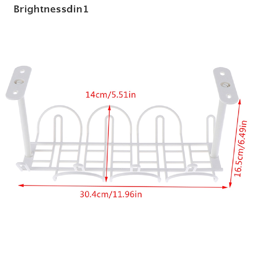 (Brightnessdin1) Rak Keranjang Gantung Organizer Kabel Power Bawah Meja