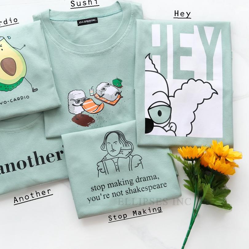 ELLIPSESINC Kaos Oversize SAGE GREEN x ARMY GREEN