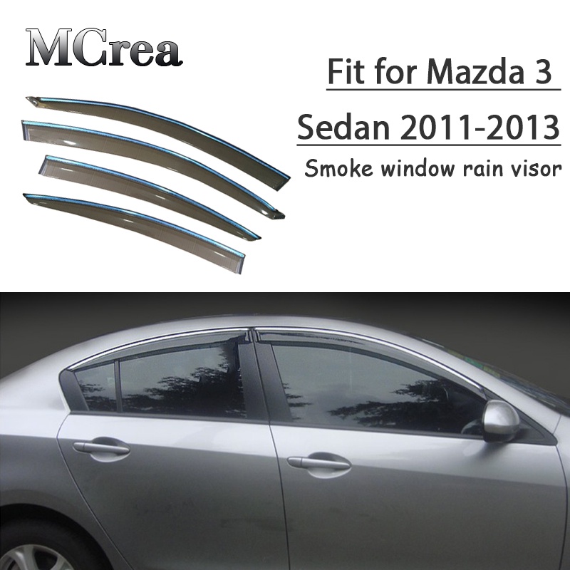 1 Set Visor Jendela Mobil Mazda 3 2007-2013 Bahan ABS